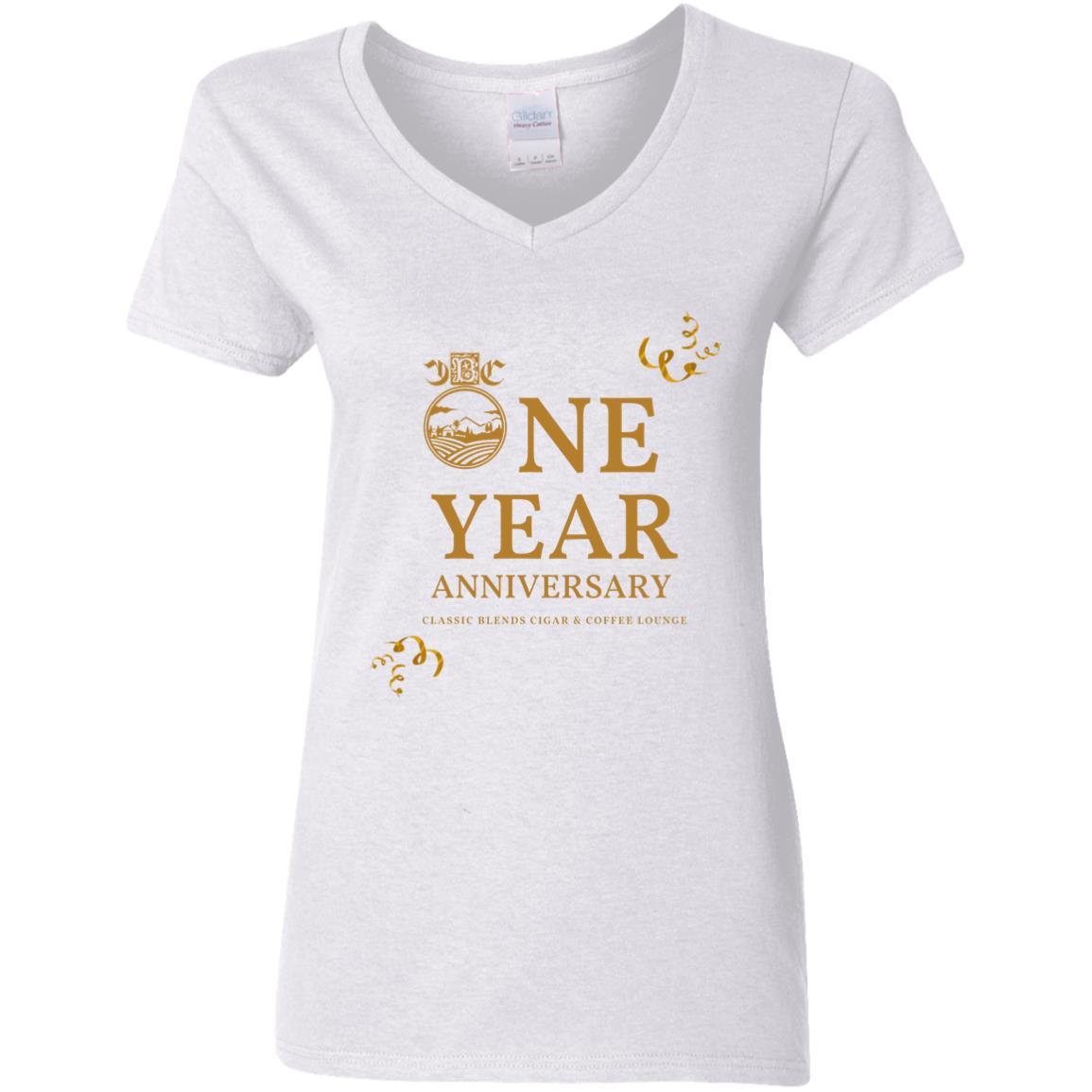 G500VL Ladies' 5.3 oz. V-Neck T-Shirt